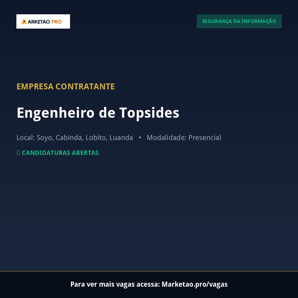 Engenheiro de Topsides