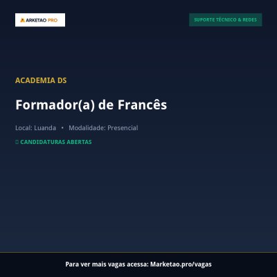 Formador(a) de Francês