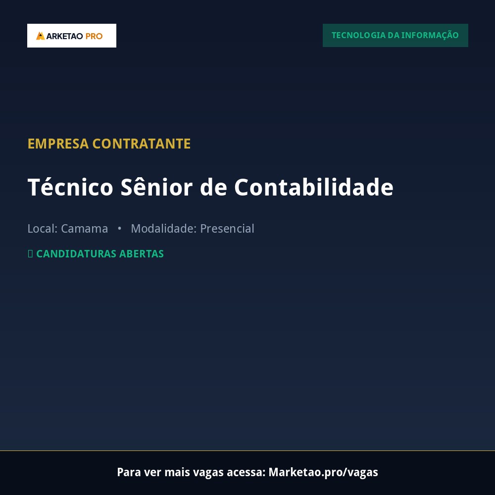 Técnico Sênior de Contabilidade