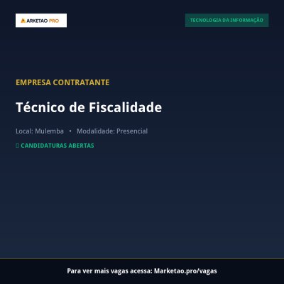 Técnico de Fiscalidade