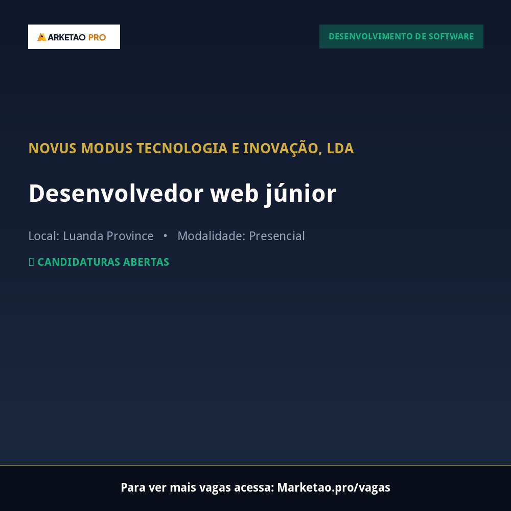 Desenvolvedor web júnior