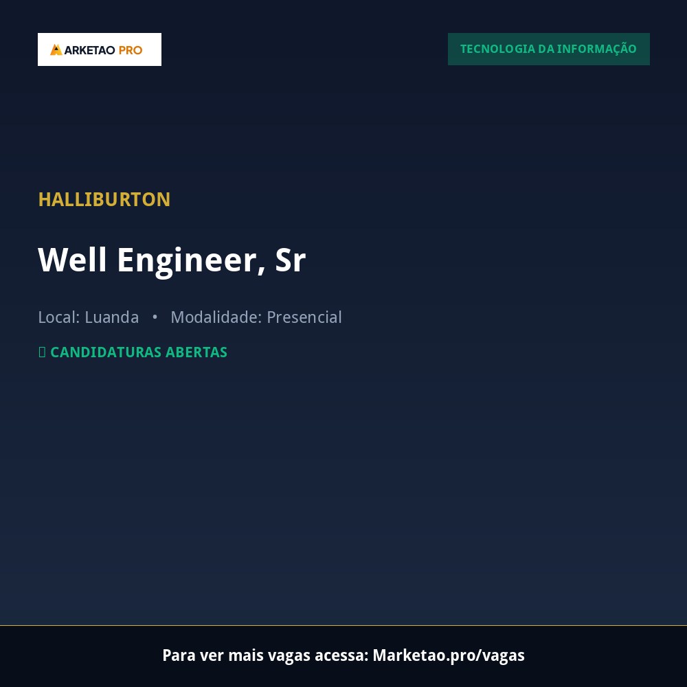 Well Engineer, Sr