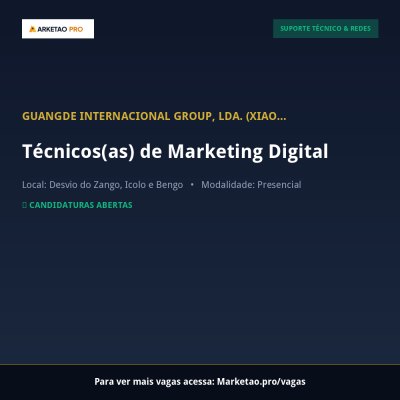 Técnicos(as) de Marketing Digital