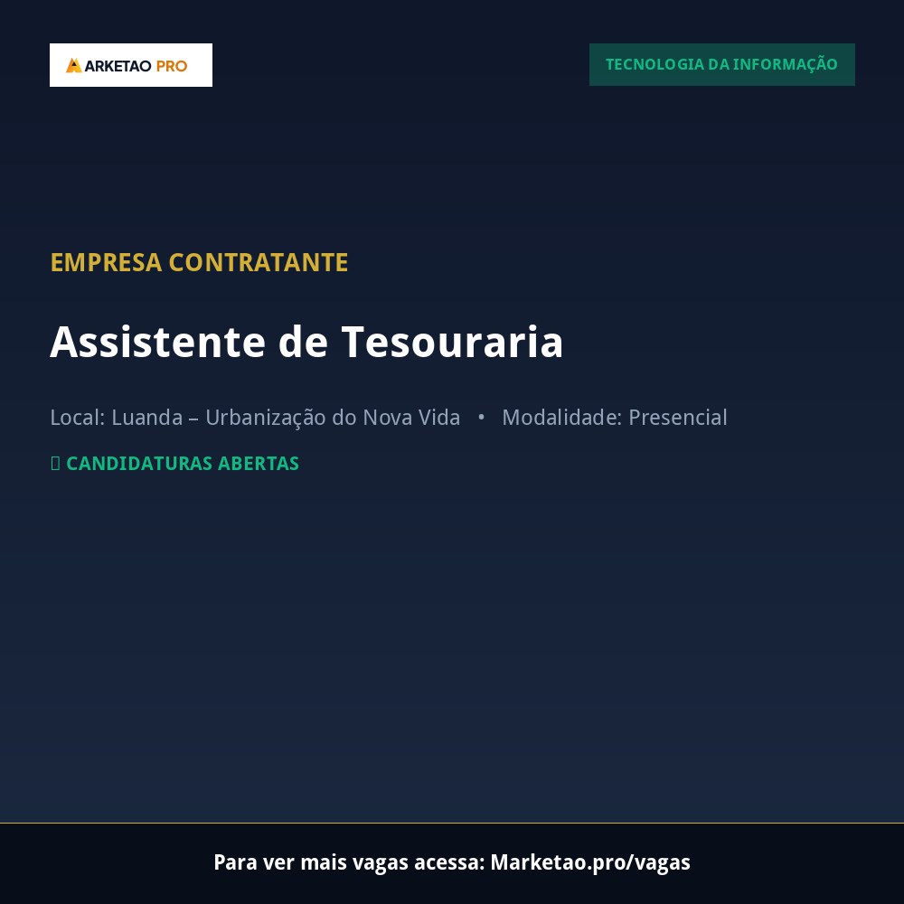 Assistente de Tesouraria