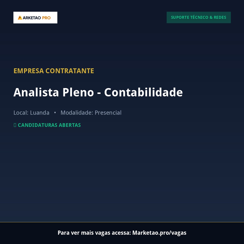 Analista Pleno - Contabilidade