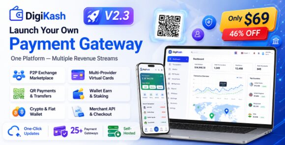 DigiKash v2.3.2 – Gateway de Pagamentos e Carteira Digital de Criptomoedas download