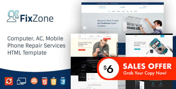 FixZone – Template HTML5 para Assistência e Reparo de Eletrônicos download