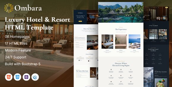 Ombara – Template HTML5 para Hotéis, Resorts de Luxo e Alojamentos descarregar
